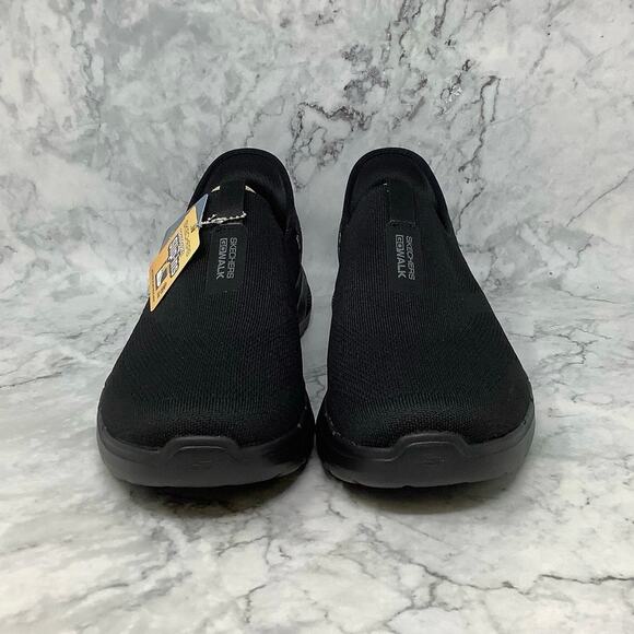 NWT Skechers Size 9.5 Extra Wide Black Go Walk 6 Easy On Walking Sneakers P1-18 - Picture 3 of 10